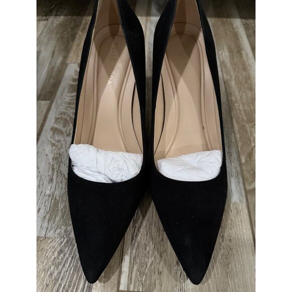 Pelle Moda Black - Lizel - Kid Suede Pointed-Toe Pumps Size 8.5M - Picture 4 of 8